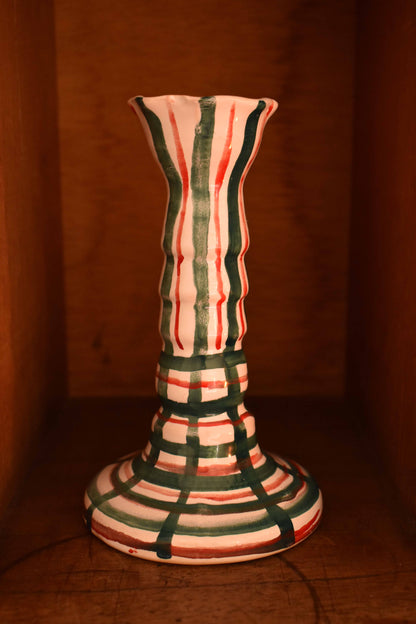 Candelabro Lirio Plaid Verde