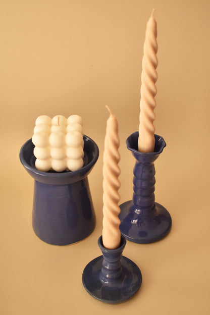 Candelabro Emperador Azul Cobalto