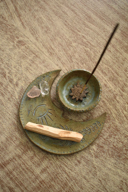 Plato Luna Selene Azul Sereno