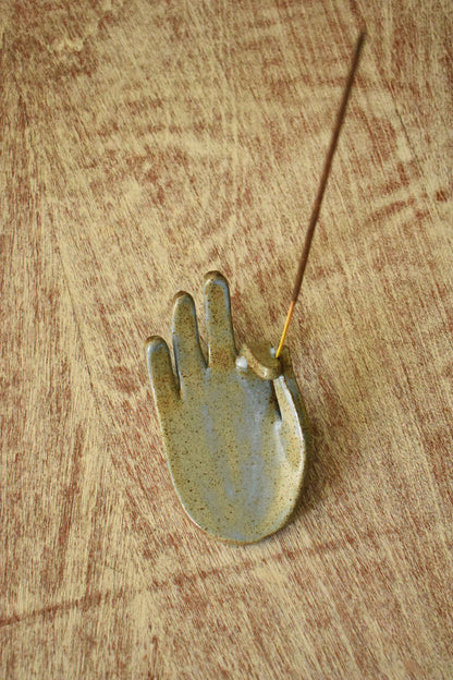 Serene Blue Mudra Incense Holder