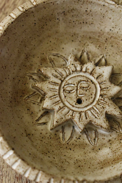 White Sun Incense Holder