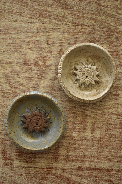 Serene Blue Sun Incense Holder