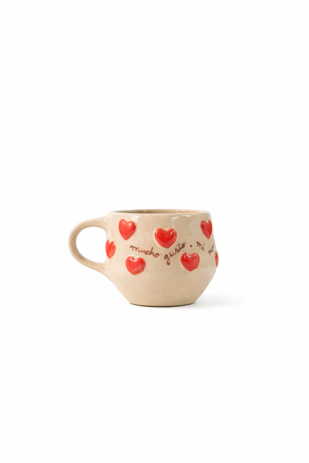 Mug Corazones "Mucho gusto, mi nombre es: MAMÁ"