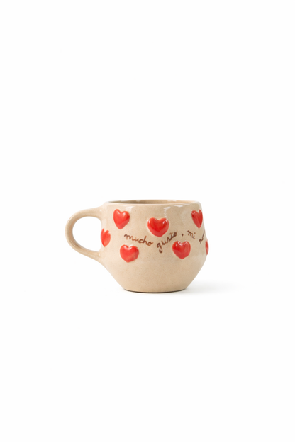Mug Corazones "Mucho gusto, mi nombre es: MAMÁ"