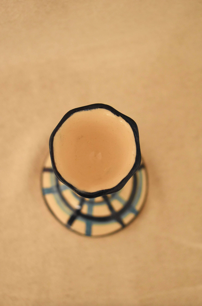 Candelabro Lirio Blue Plaid